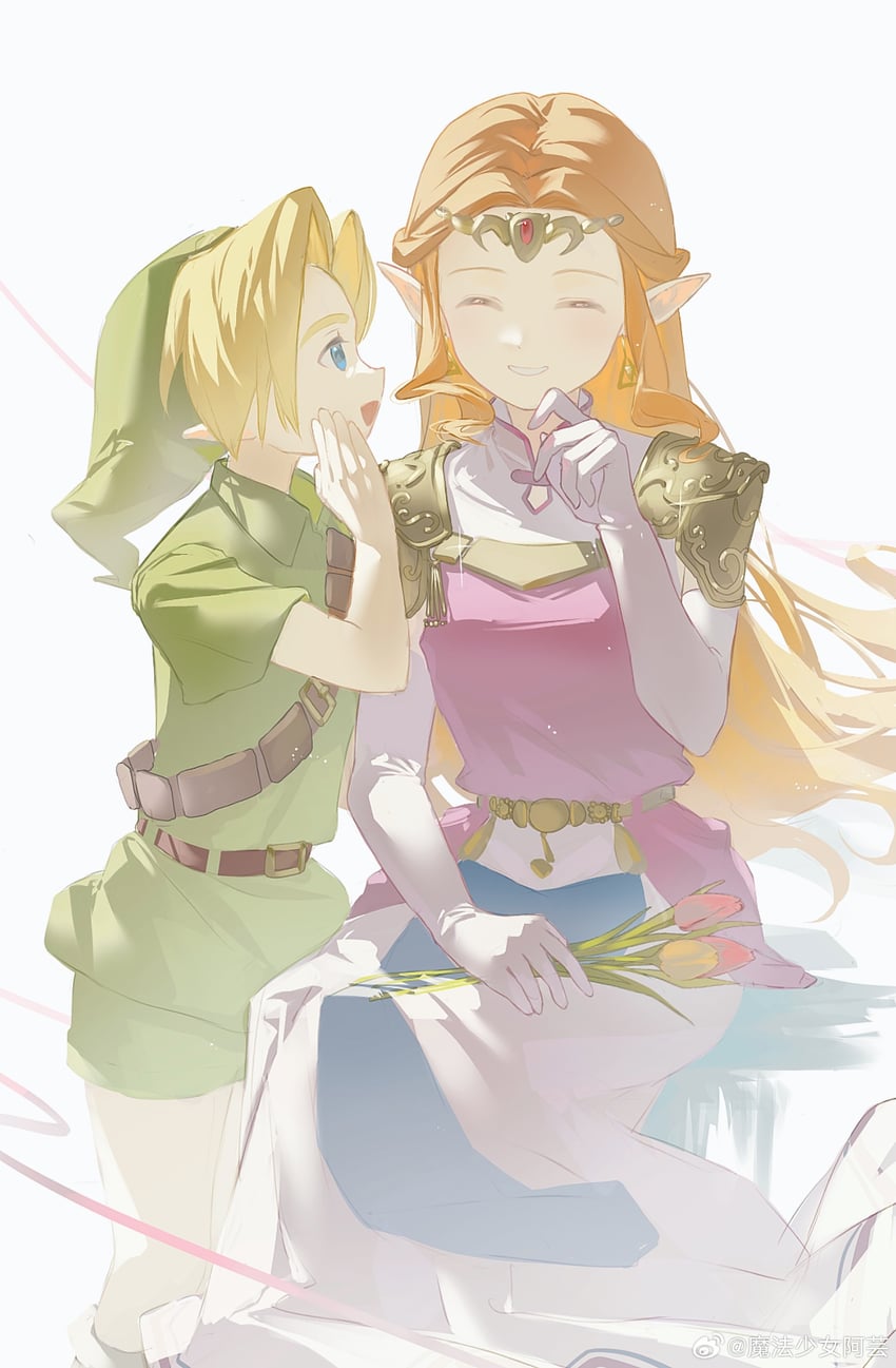 link, princess zelda, and young link (the legend of zelda and 1 more) drawn by yun_(dl2n5c7kbh8ihcx)