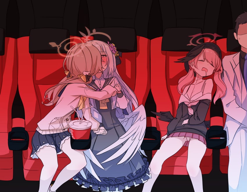 sensei, koharu, hifumi, and azusa (blue archive) drawn by ach_(zjakskwdf)