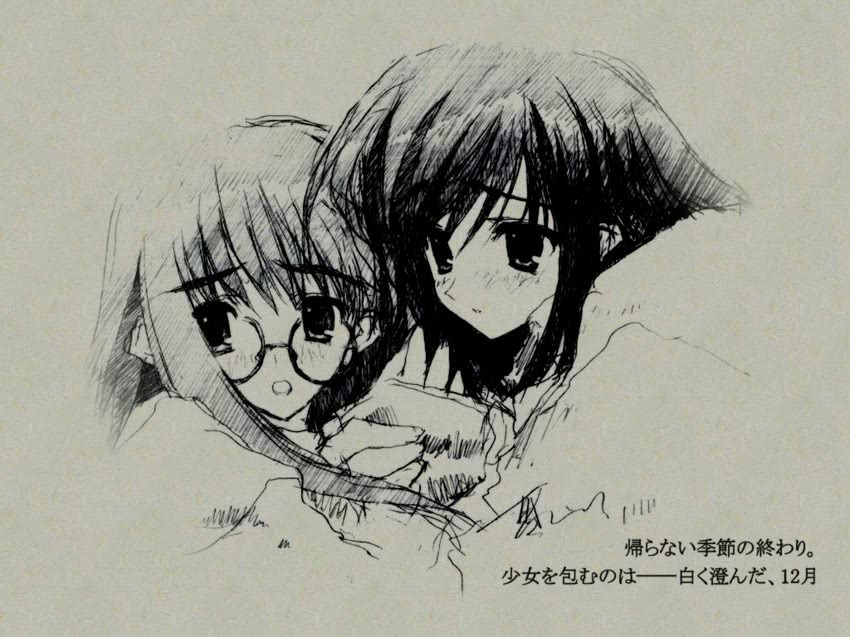 kurihara touko and sakaki shinobu (tenshi no inai 12-gatsu)