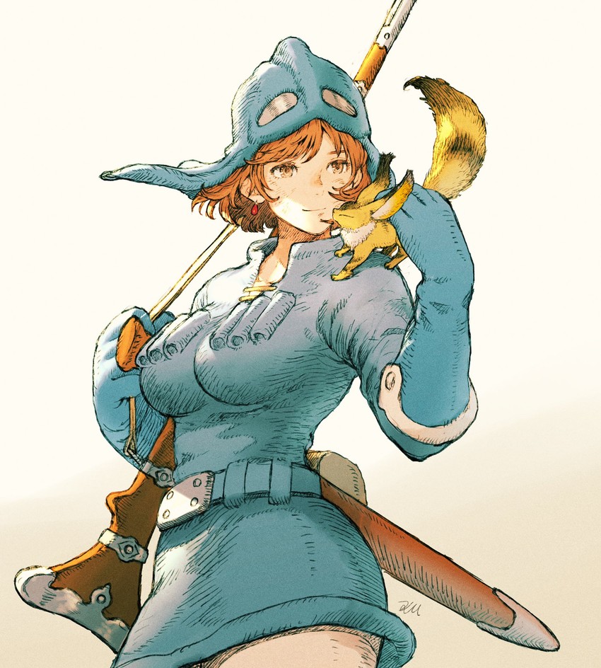 nausicaa and teto (kaze no tani no nausicaa) drawn by kuroimori