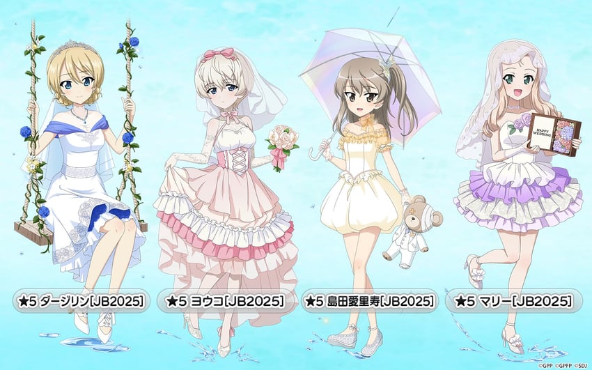 darjeeling, shimada arisu, boko, marie, and youko (girls und panzer and 1 more)