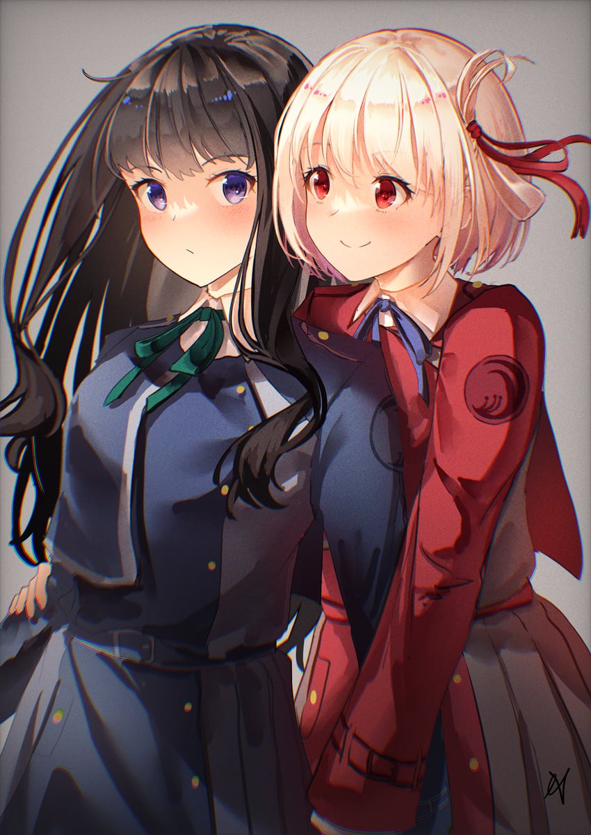 nishikigi chisato and inoue takina (lycoris recoil) drawn by aoi_hane