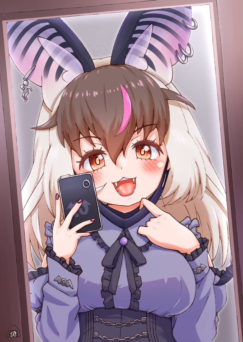 brown long-eared bat (kemono friends and 1 more) drawn by piki_(zuru-pikio)