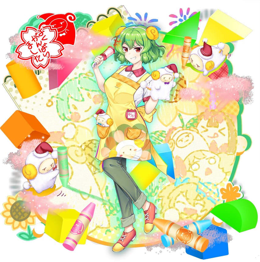 kazami yuuka, wriggle nightbug, star sapphire, luna child, and sunny milk (touhou and 1 more) drawn by rotte_(1109)