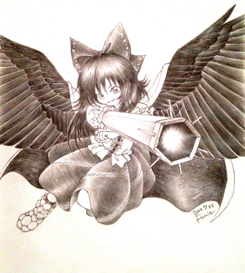 reiuji utsuho (touhou) drawn by fumie_(mikan_to_mu_83)