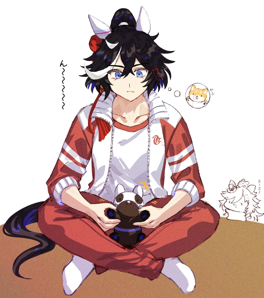 mr. c.b. and katsuragi ace (umamusume) drawn by jagaimobeniko