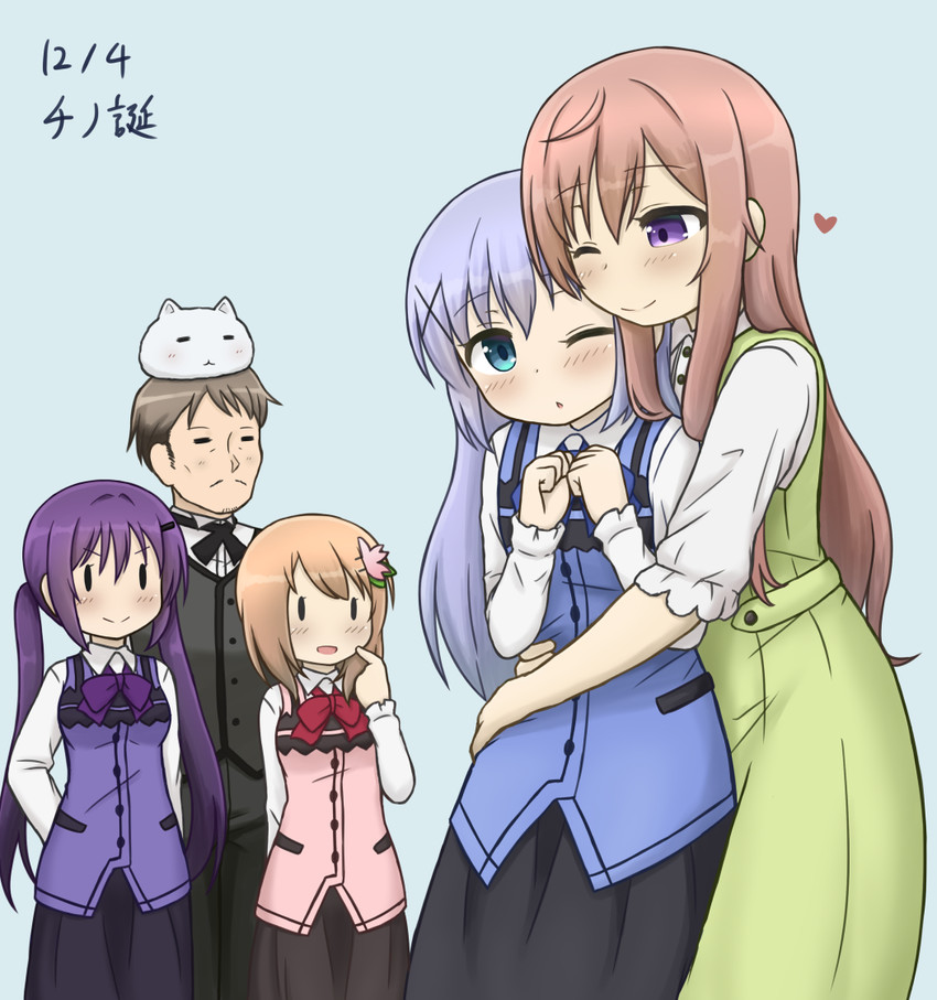kafuu chino, hoto cocoa, tippy, tedeza rize, hoto mocha, and 1 more (gochuumon wa usagi desu ka?) drawn by karigane_yuuma