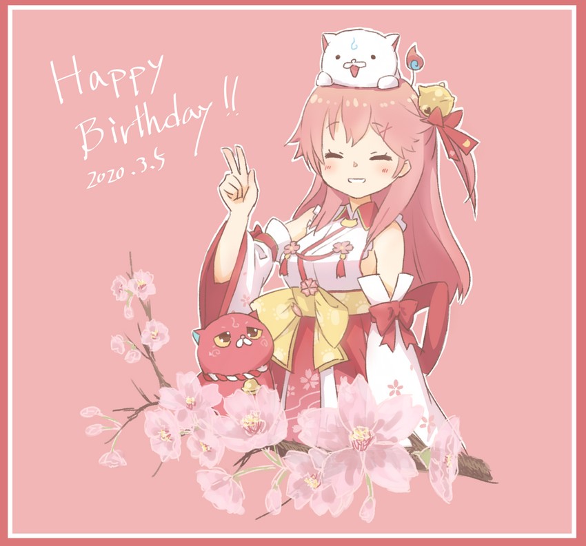 sakura miko, 35p, and kintoki (hololive) drawn by pasara_hirahara