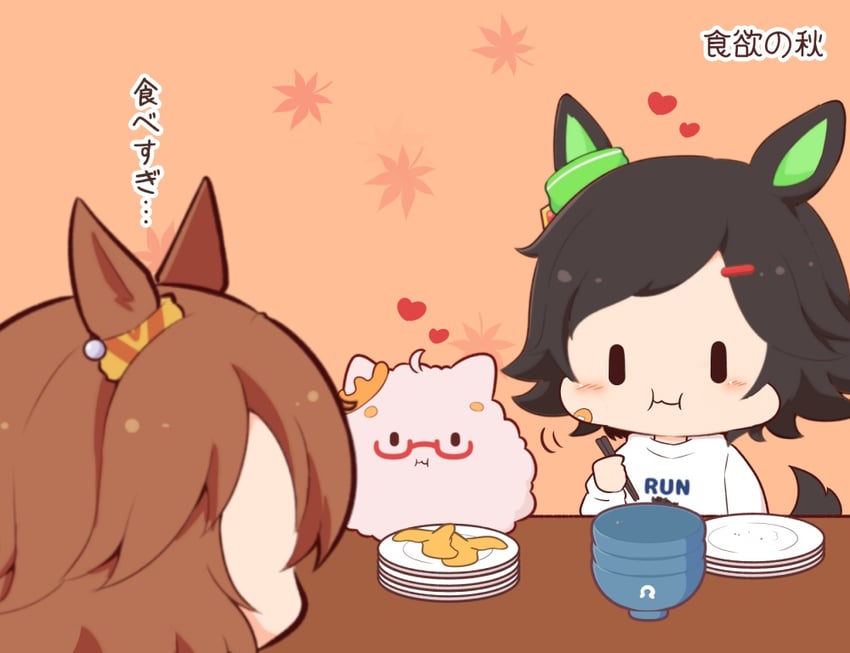 narita taishin, biwa hayahide, and winning ticket (umamusume) drawn by gomashio_(goma_feet)