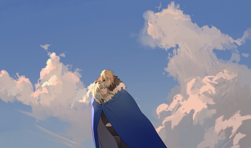 dimitri alexandre blaiddyd and female byleth (fire emblem and 1 more) drawn by chocolate_(jitong)