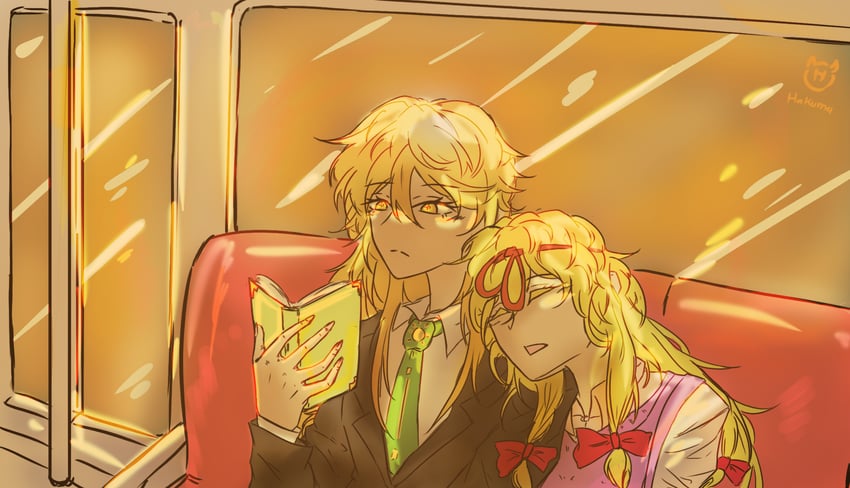 yakumo yukari and matara okina (touhou) drawn by hakuma_(hakuma_okyk)