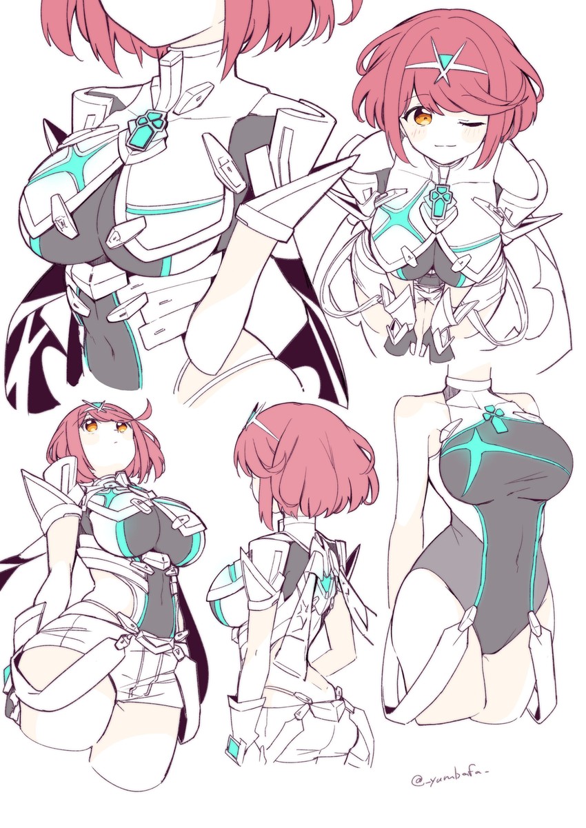 pyra (xenoblade chronicles and 1 more) drawn by bafarin