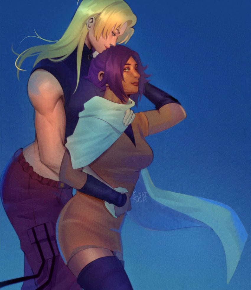 shihouin yoruichi and tsukumo yuki (jujutsu kaisen and 1 more) drawn by khessamaya