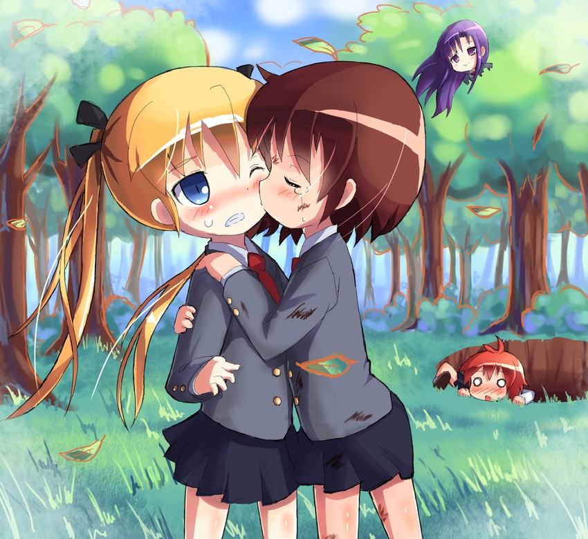 sonya, oribe yasuna, goshiki agiri, and unused character (kill me baby) drawn by hakkotsu_shitai