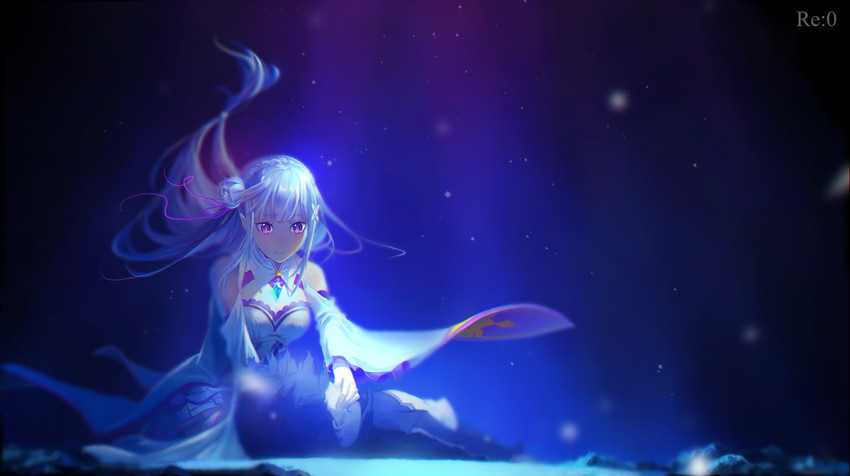 emilia and natsuki subaru (re:zero kara hajimeru isekai seikatsu) drawn by e=mc2_(qq53712033)