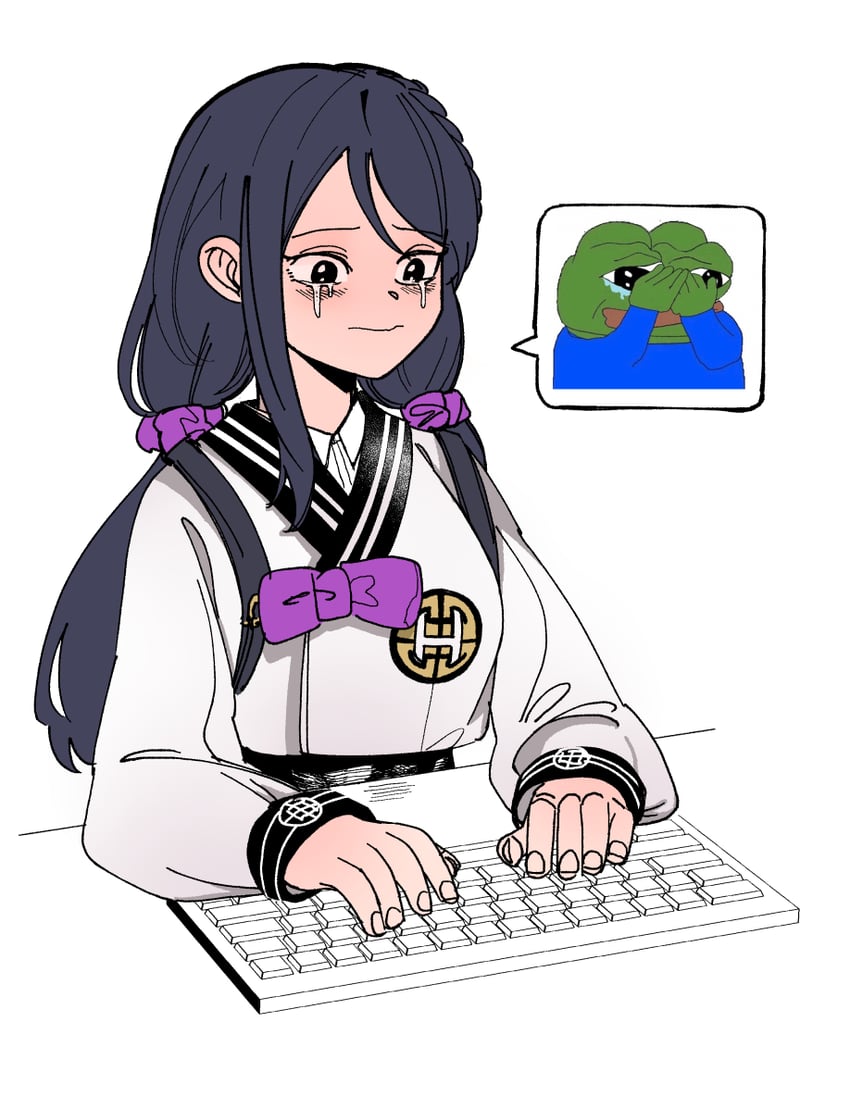 pepe the frog, hyejin, and apu apustaja (black survival and 1 more) drawn by mnnnya