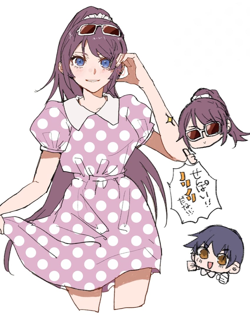 senjougahara hitagi and kanbaru suruga (monogatari) drawn by valhalla0707