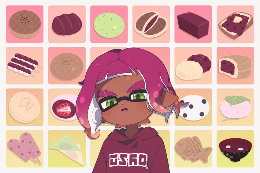 inkling player character and inkling boy (splatoon and 1 more) drawn by surume01417