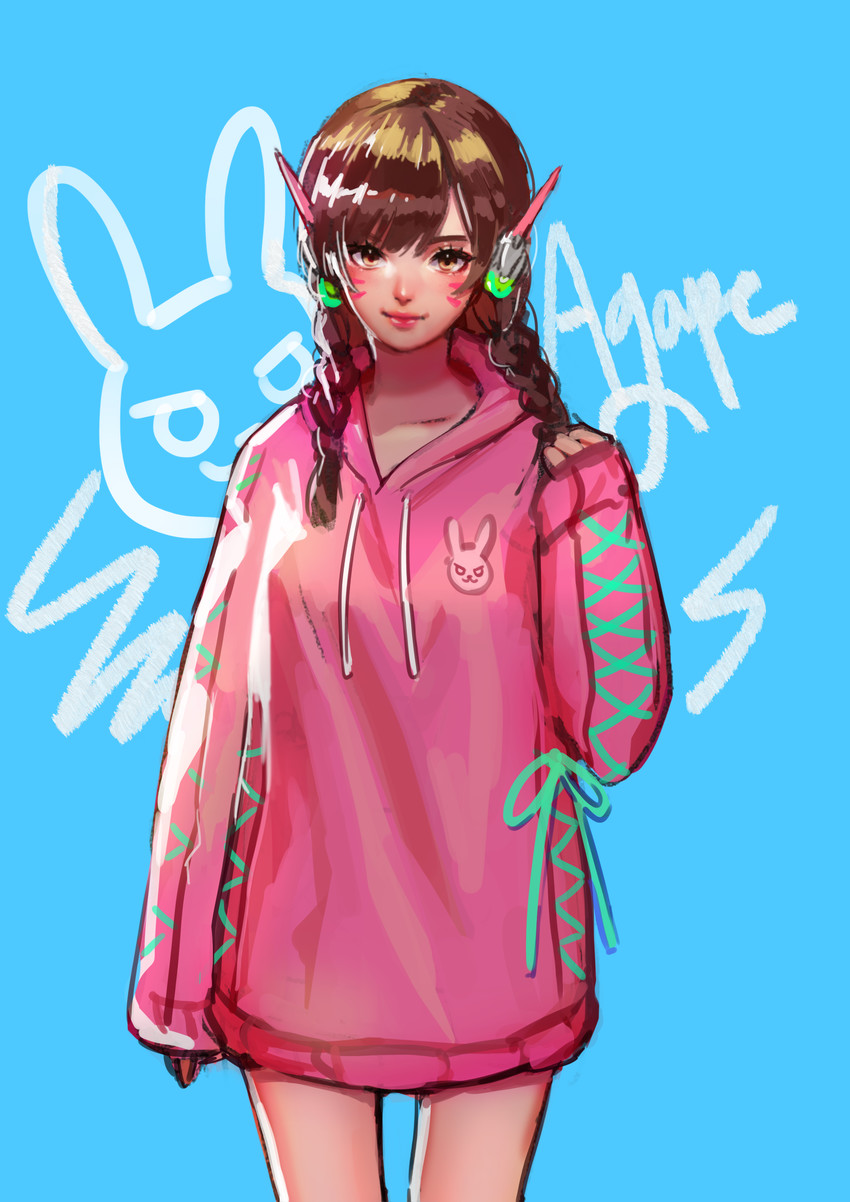 d.va (overwatch and 1 more) drawn by agape