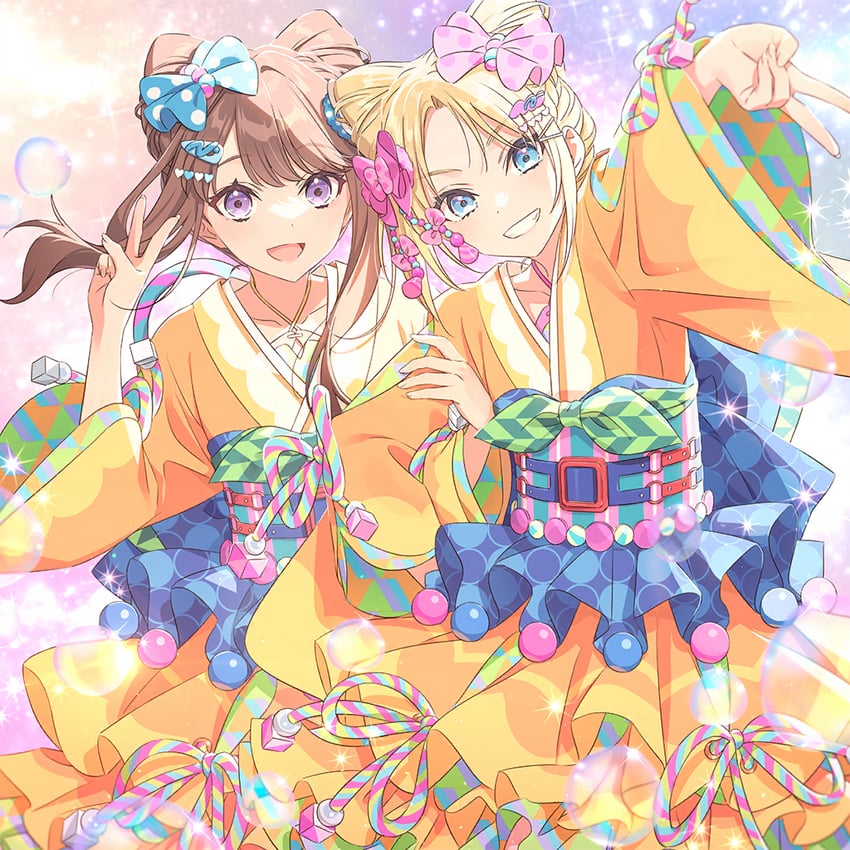 fujishima megumi and osawa rurino (love live! and 1 more) drawn by hechima_(issindotai)