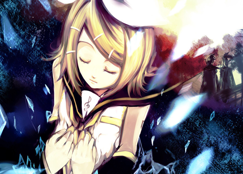 kagamine rin and kagamine len (vocaloid) drawn by soriku