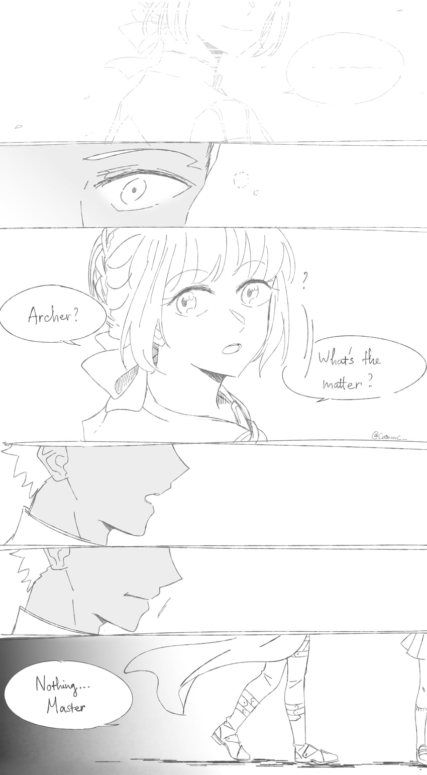 artoria pendragon, saber, archer, and master artoria (fate and 2 more) drawn by alleycat_nd