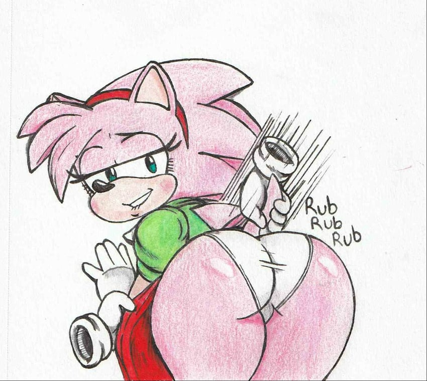 amy rose and classic amy (sonic and 2 more) drawn by vampiricpig