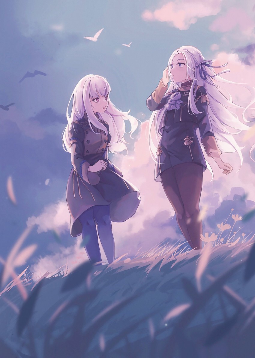 edelgard von hresvelg and lysithea von ordelia (fire emblem and 1 more) drawn by kafuuchino_(chouti)