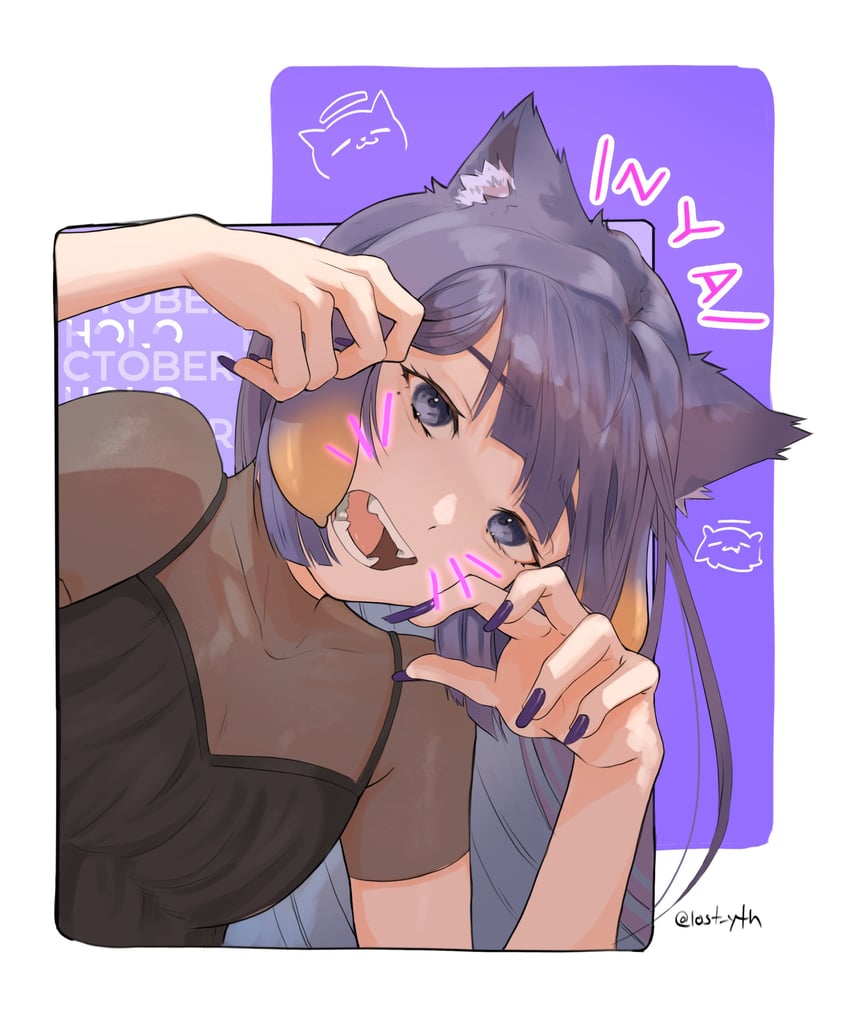 ninomae ina'nis (hololive and 1 more) drawn by l_yth