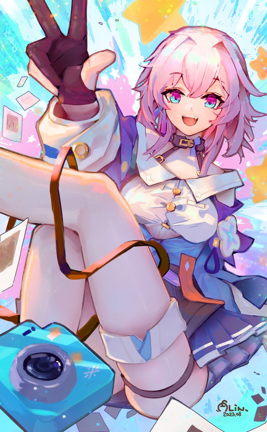 march 7th (honkai and 1 more) drawn by applelin