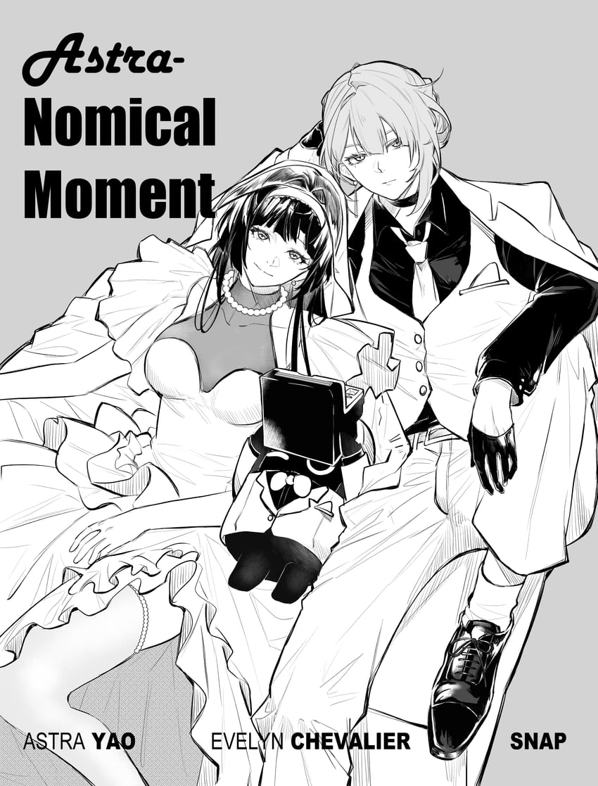 evelyn chevalier and astra yao (zenless zone zero) drawn by nasipattaya