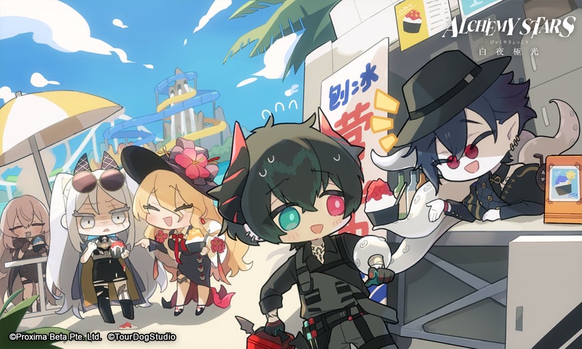 smokey, kleken, fleur, genevieve, and beryl (alchemy stars)