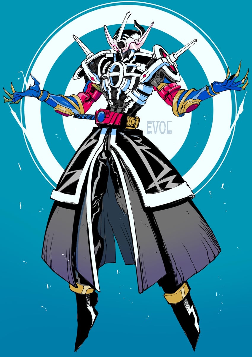 kamen rider evol and evol blackhole (kamen rider and 1 more) drawn by ichitaka_(1015ichitaka)