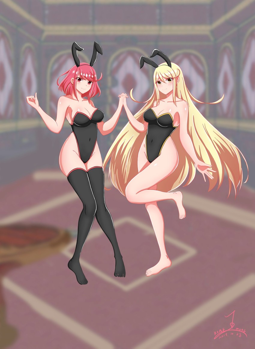 pyra and mythra (xenoblade chronicles and 1 more) drawn by louise_(ydgv2724)
