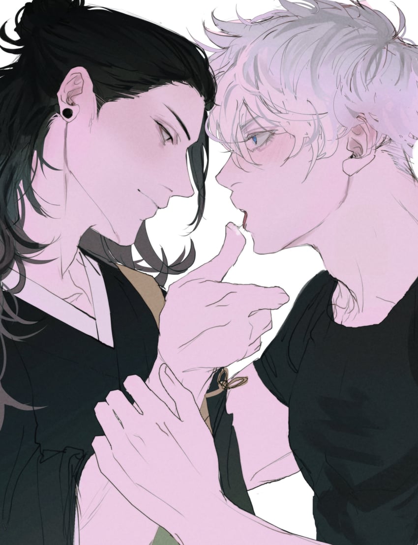 gojou satoru and getou suguru (jujutsu kaisen) drawn by ogata69