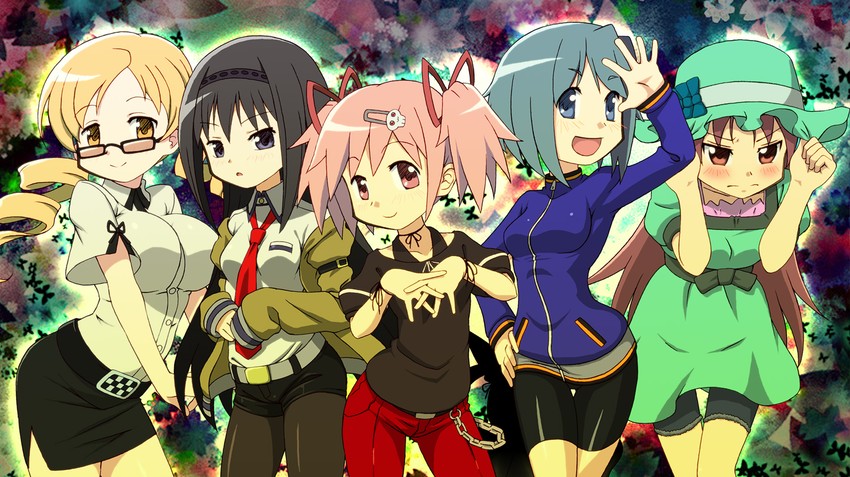 akemi homura, kaname madoka, miki sayaka, sakura kyoko, tomoe mami, and 6 more (mahou shoujo madoka magica and 2 more) drawn by baron_(baron-eros)