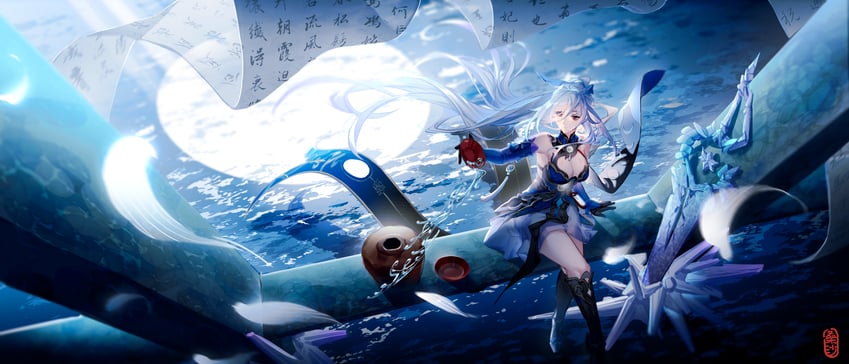 jingliu (honkai and 1 more) drawn by sang_sha