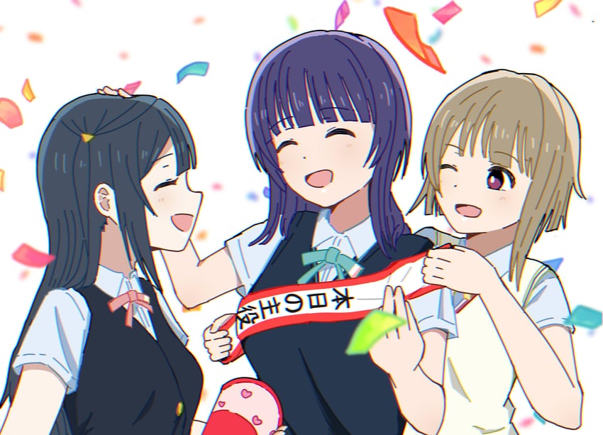 yuki setsuna, nakasu kasumi, and asaka karin (love live! and 1 more) drawn by yozorapi