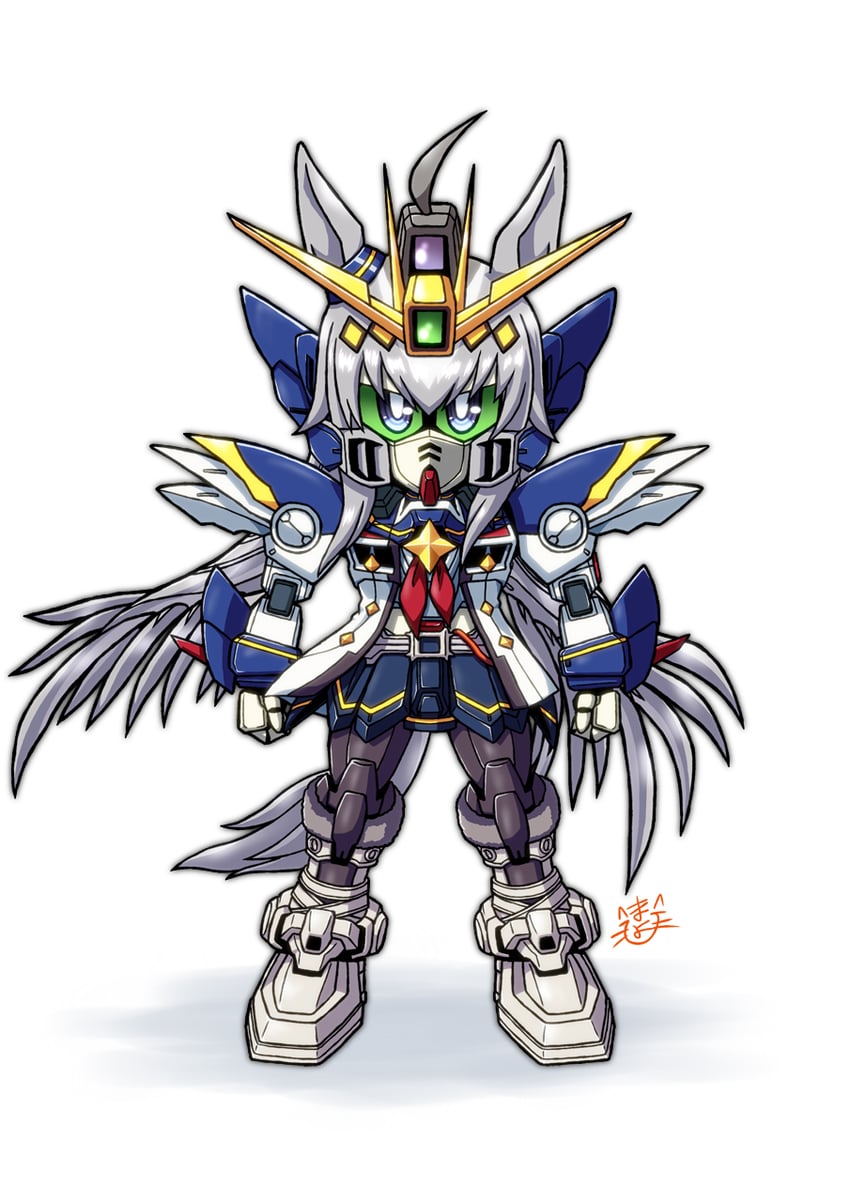 oguri cap and wing gundam zero custom (umamusume and 4 more) drawn by mayohi_neko