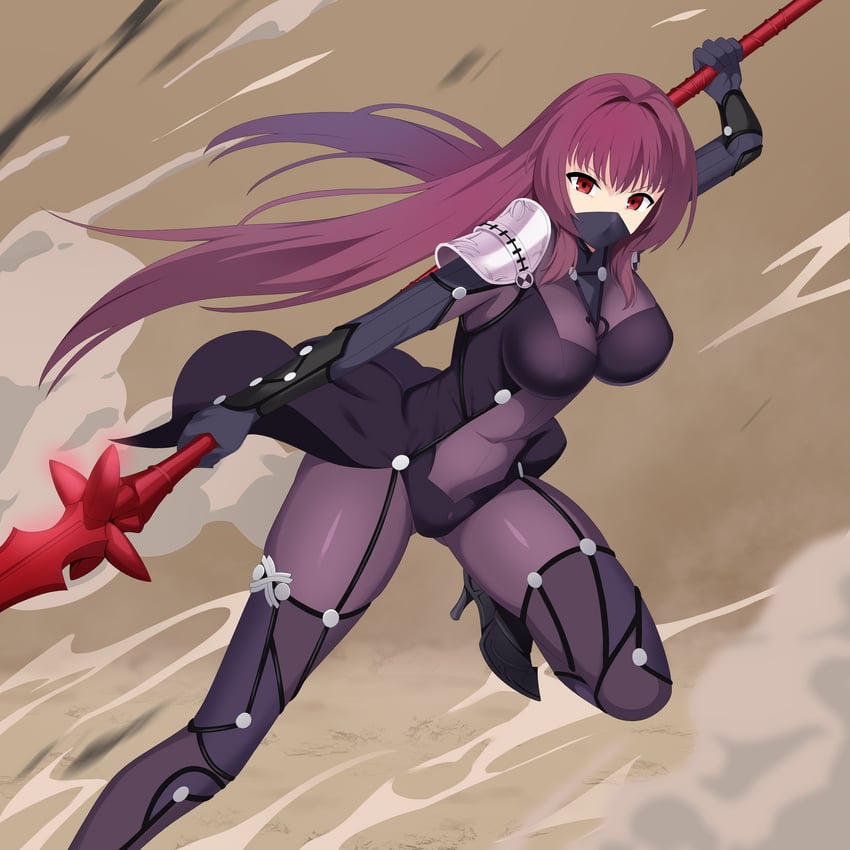 scathach (fate and 1 more) drawn by amibanottoki