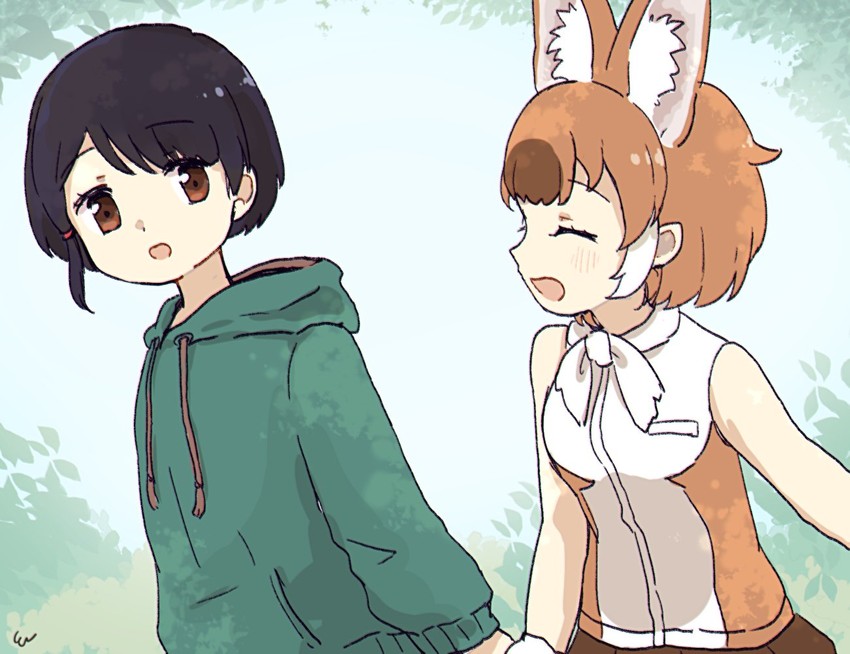 captain and dhole (kemono friends and 1 more) drawn by san_sami