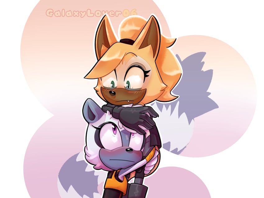 tangle the lemur and whisper the wolf (sonic and 1 more) drawn by galaxylover06