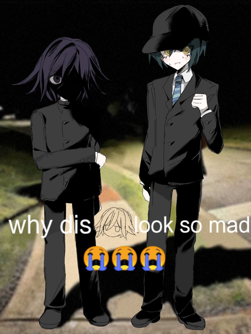 oma kokichi and saihara shuichi (danganronpa and 1 more) drawn by songshu_gui_yu