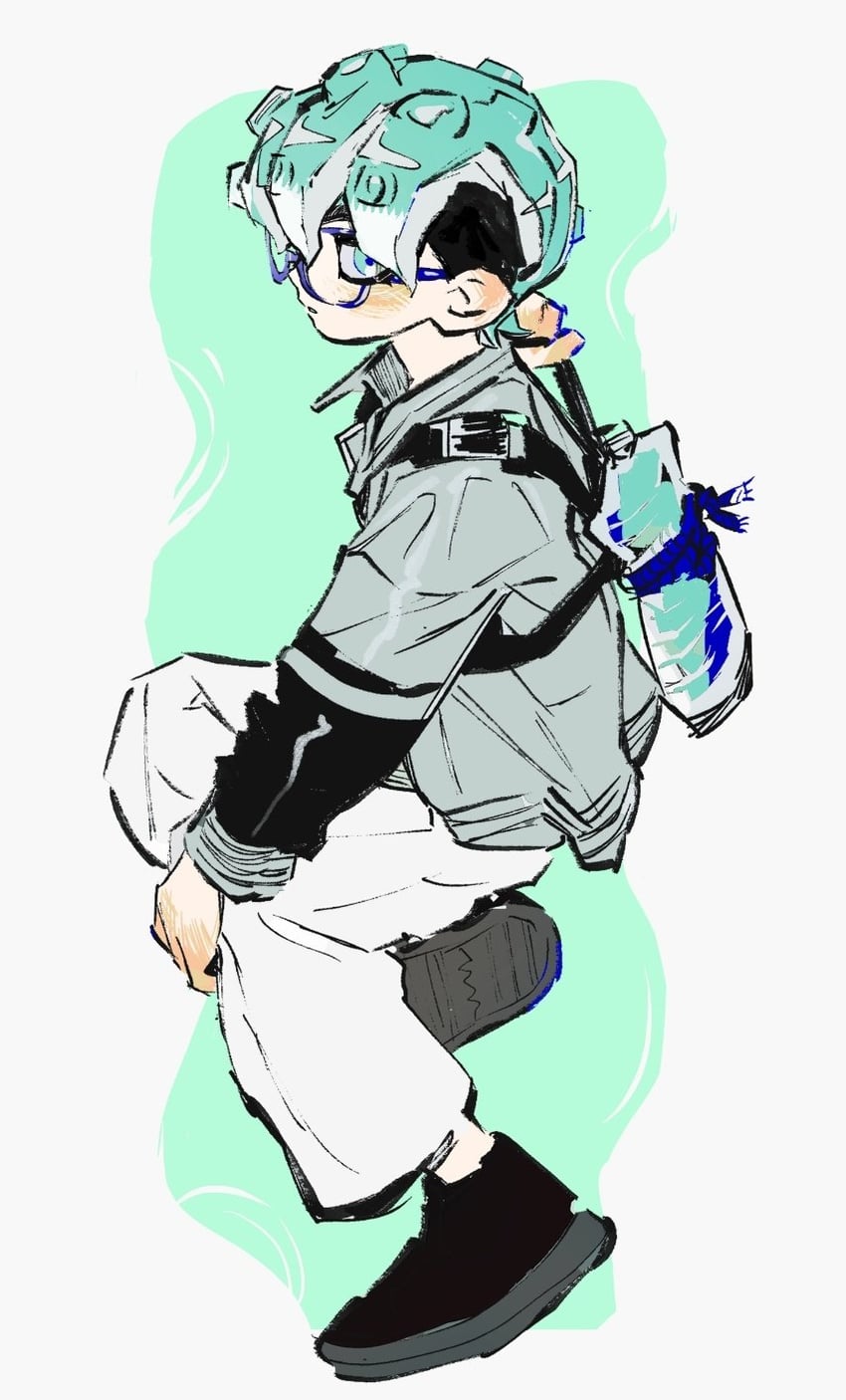 octoling player character and octoling boy (splatoon) drawn by jaemin107