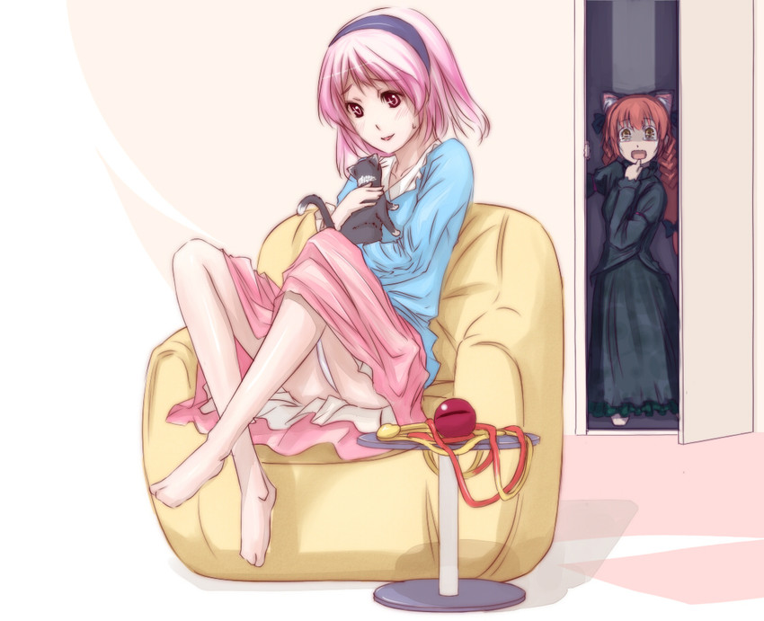 komeiji satori and kaenbyou rin (touhou) drawn by gustav_(telomere_na)