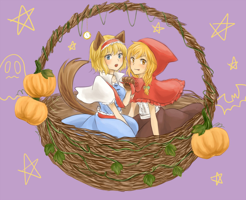kirisame marisa and alice margatroid (touhou) drawn by nip_to_chip