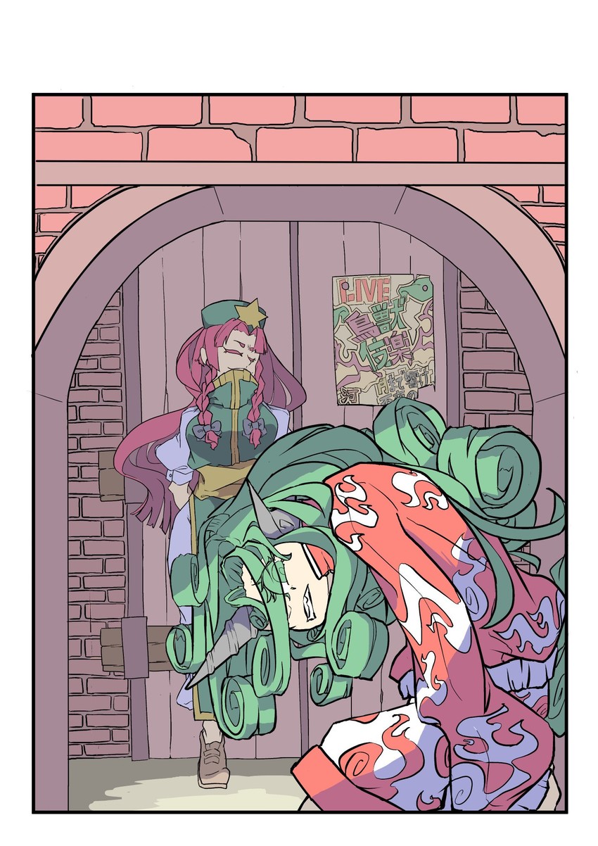 hong meiling and komano aunn (touhou) drawn by a.d._tommy