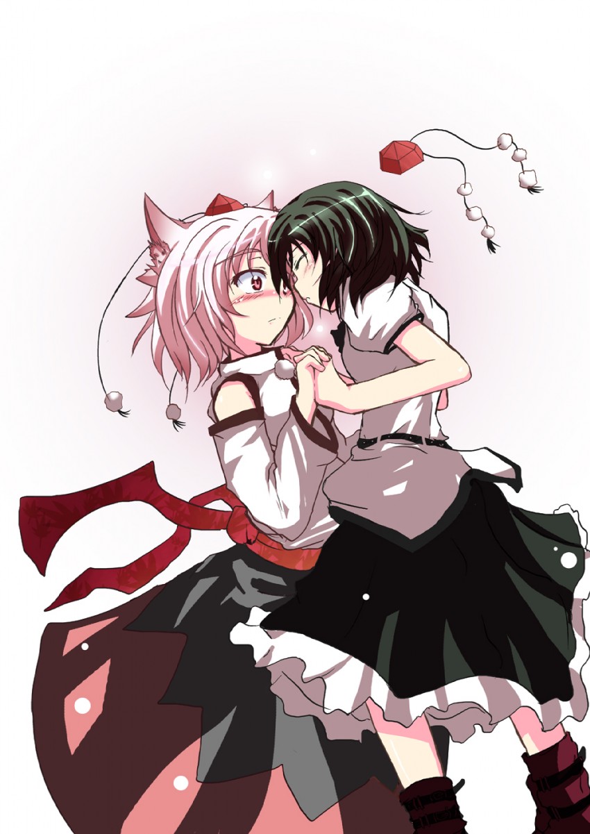 shameimaru aya and inubashiri momiji (touhou) drawn by be-con