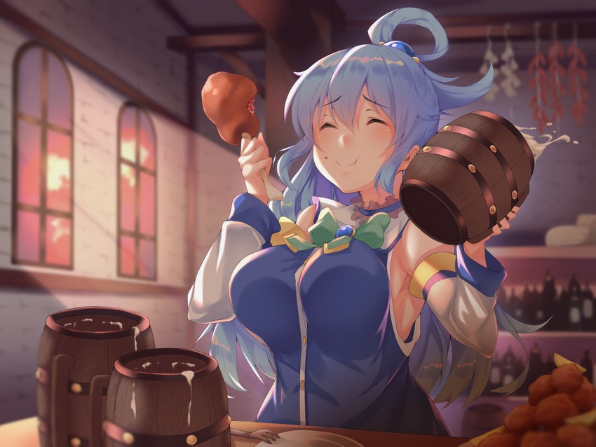 aqua (kono subarashii sekai ni shukufuku wo!) drawn by black_mutou