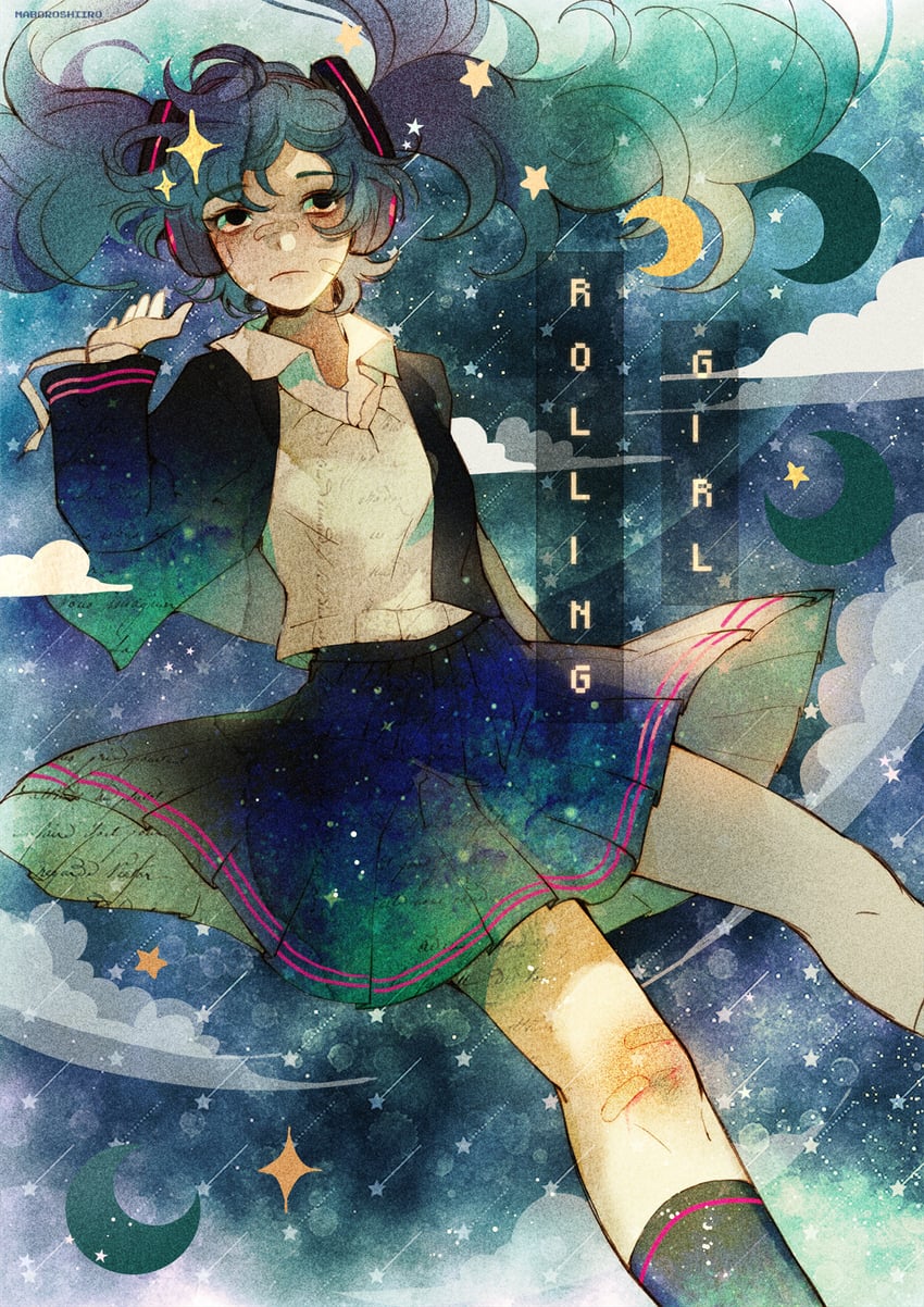 hatsune miku (vocaloid and 1 more) drawn by maboroshiiro